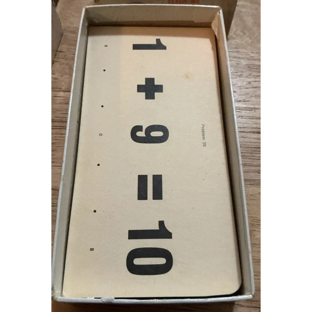 Vintage 1965 Teach Me New Math Subtraction And Addition Flash Cards